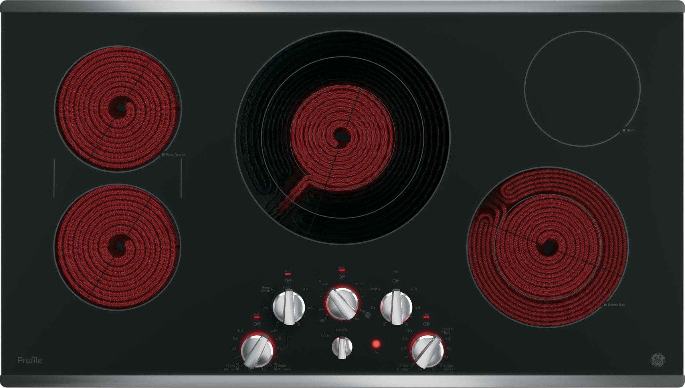 GE PP7036EJES Five Radiant Cooking Elements