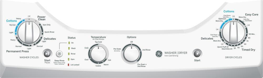 GE GUD24GSSJWW Rotary- Electromechanical Controls (dryer)