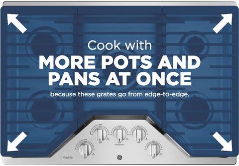 GE PGP7036SLSS Maximize Your Cooking Space