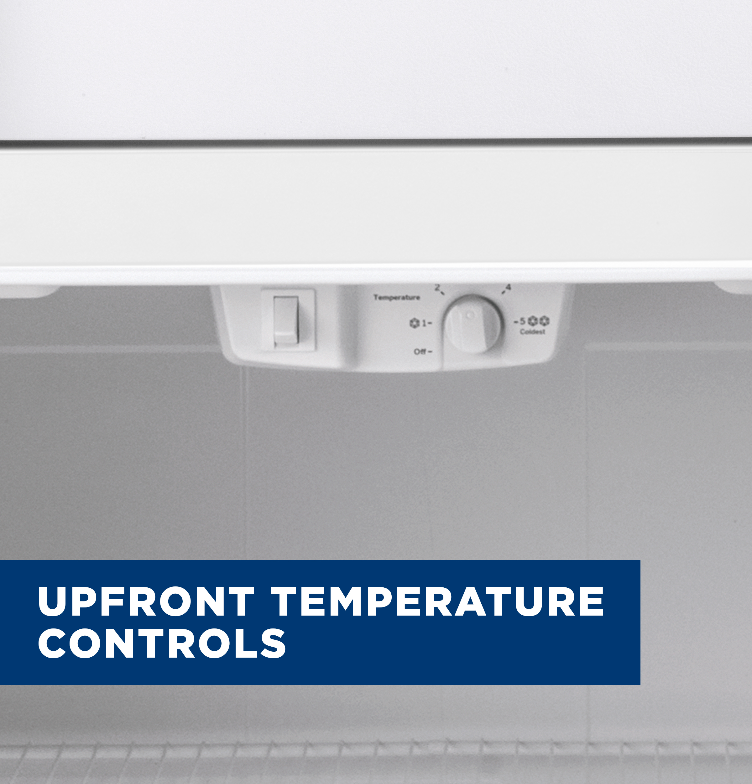 GE GIE21GTHBB Upfront Temperature Controls