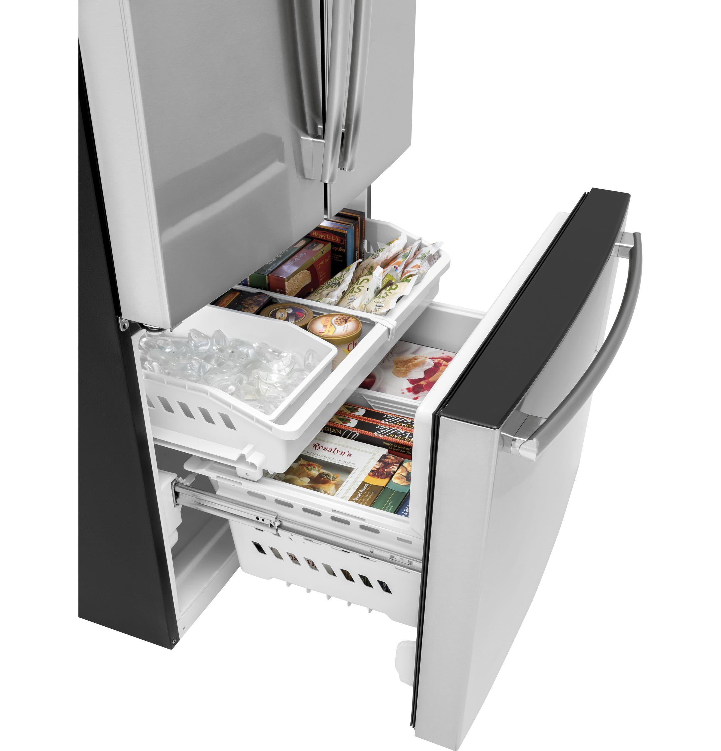 GE GNE27ESMSS Two-level Freezer Storage Baskets