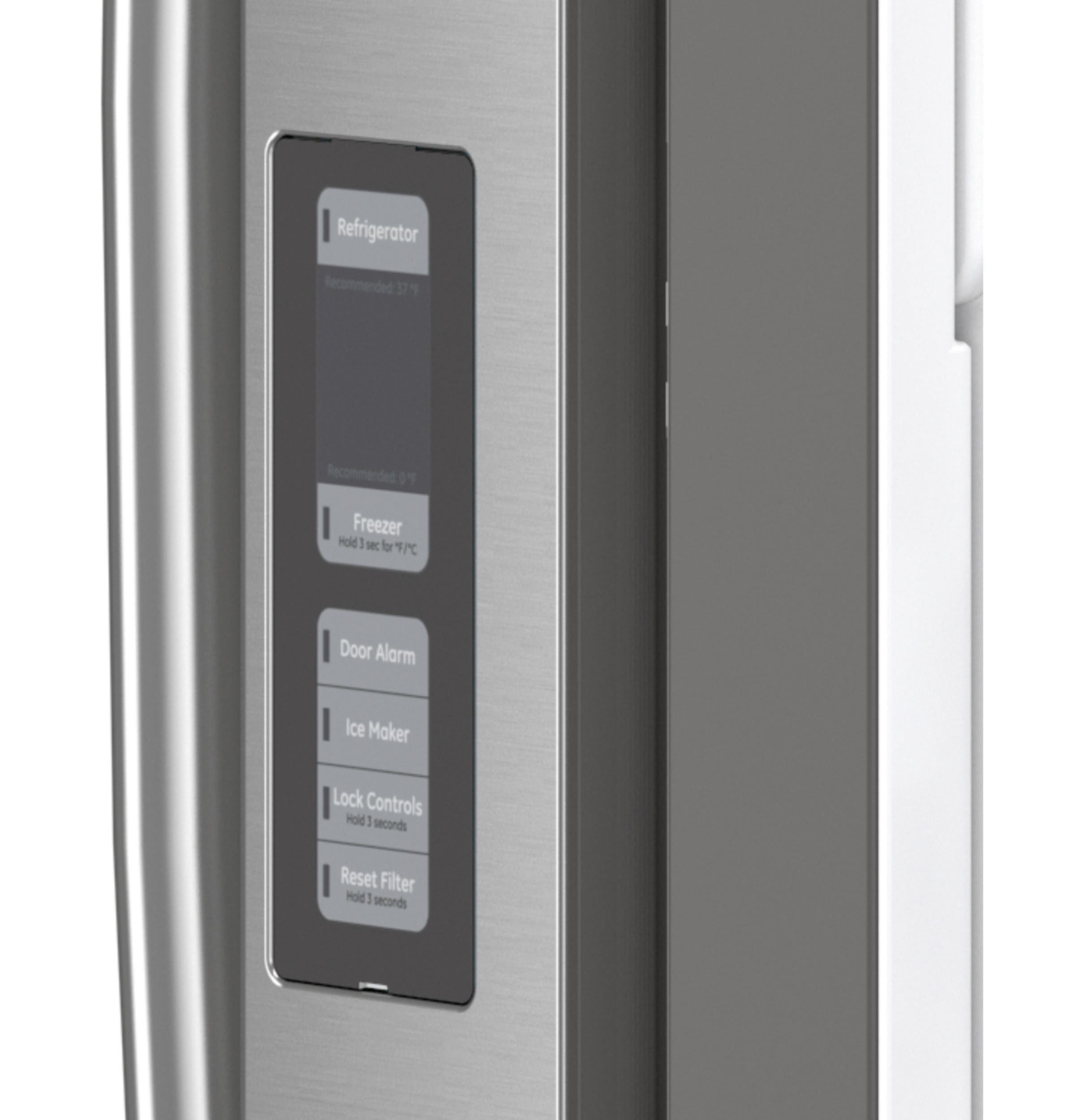 GE GNE27ESMSS Internal Controls With Actual-temperature Display