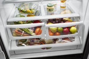 Whirlpool WRF555SDHB Humidity-controlled Double Crisper
