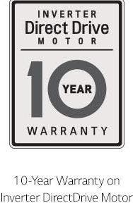LG WM3488HW 10 Year Warranty On Inverter Directdrive Motor