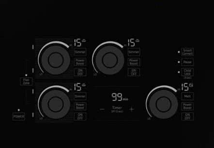 Dacor DTI30P876BB Intuitive Glass Touch Control