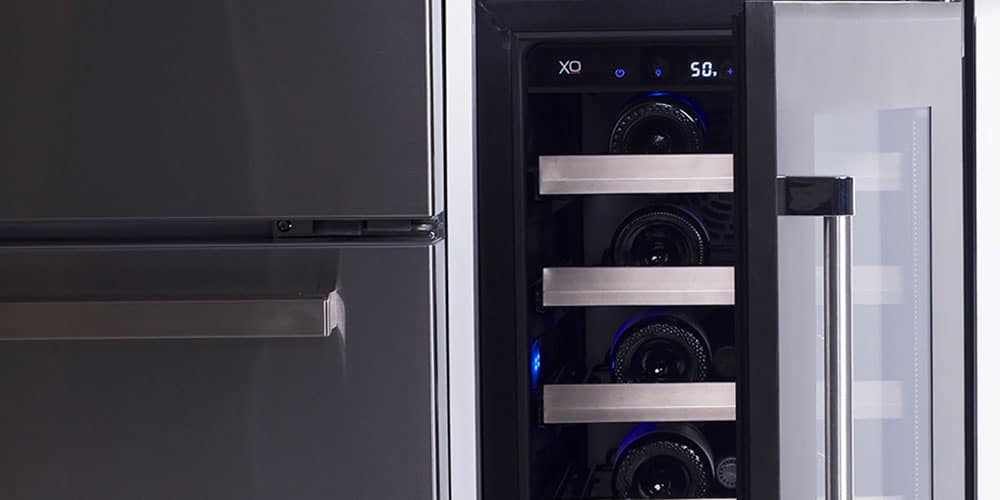 ござる XO XOU30BWDDGO 30 Inch Dual Zone French Door Beverage Center Panel