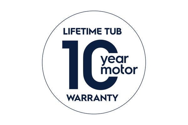 10-year Motor And Lifetime Tub Warranty