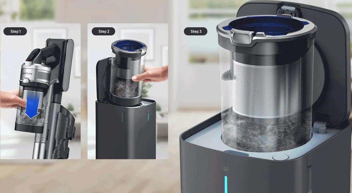 Samsung VCASAE904 Easily Empty Dustbin