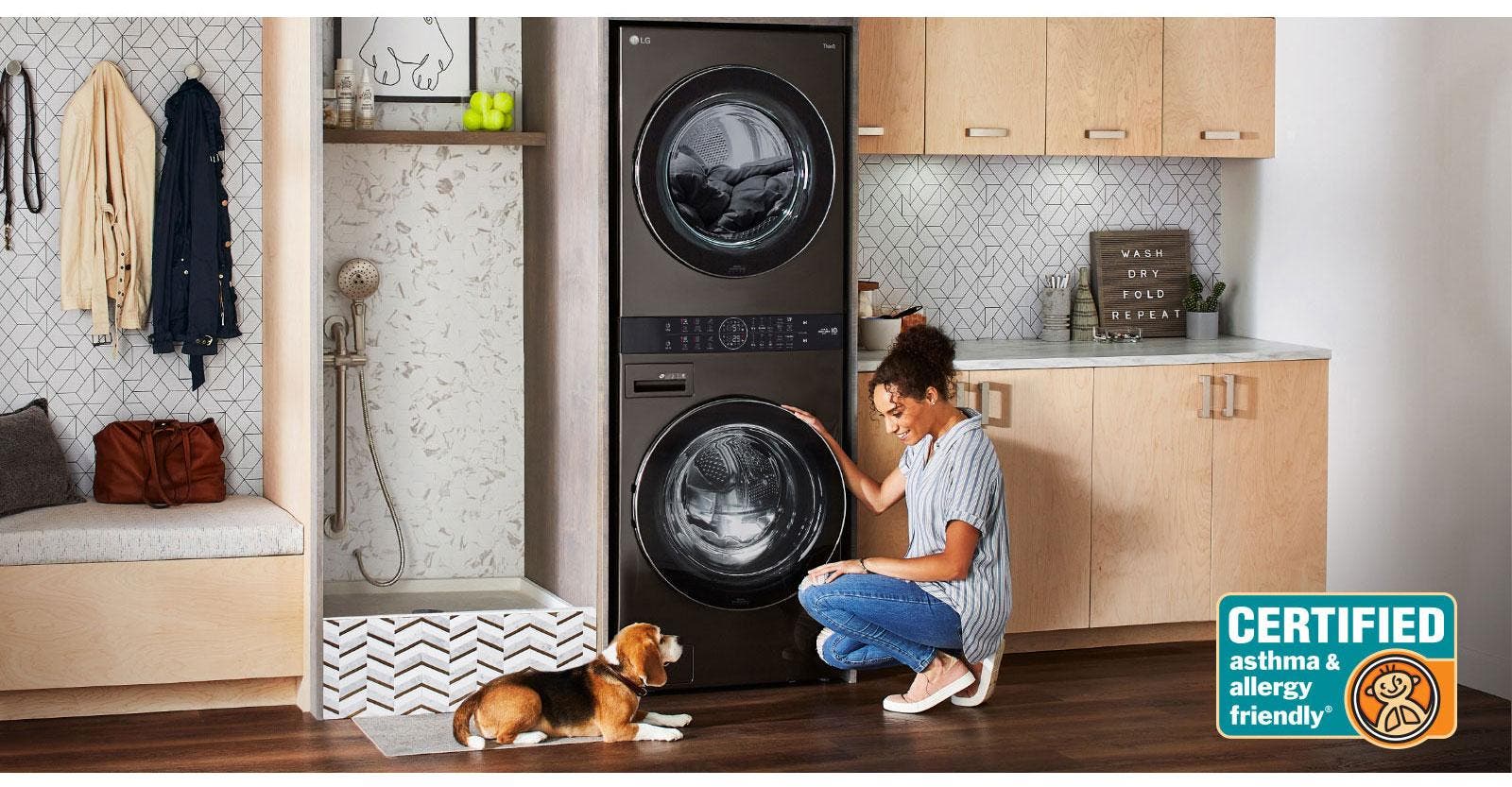 LG WKEX200HBA Helps Remove Allergens