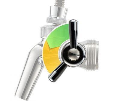 Perlick HC24TB42L1 Stainless Steel Flow Control Beer Faucet