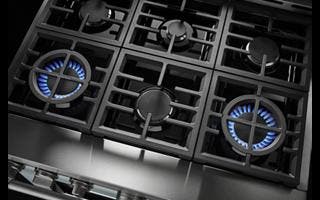 KitchenAid KFGC506JPA Two 20,000 Btu Ultra Power Dual-flame Burners