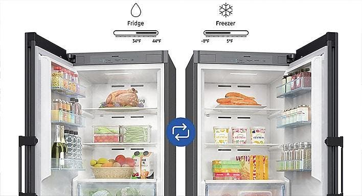 Samsung RZ11T747441 Switch From Fridge To Freezer