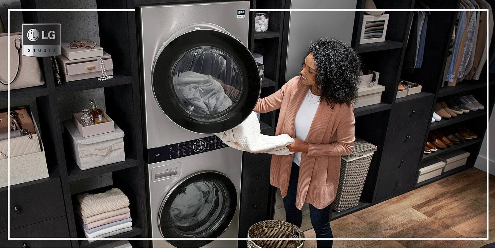 LG Studio WSGX201HNA Reinvent Your Laundry Routine In Half The Floor Space