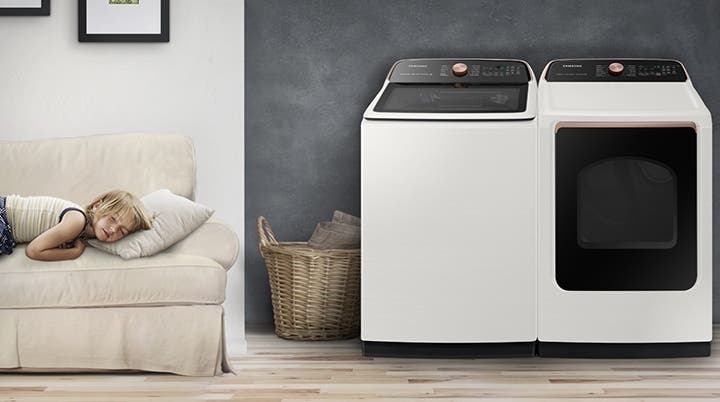 Samsung WA55A7300AE Quiet Washing Anytime, Any Place