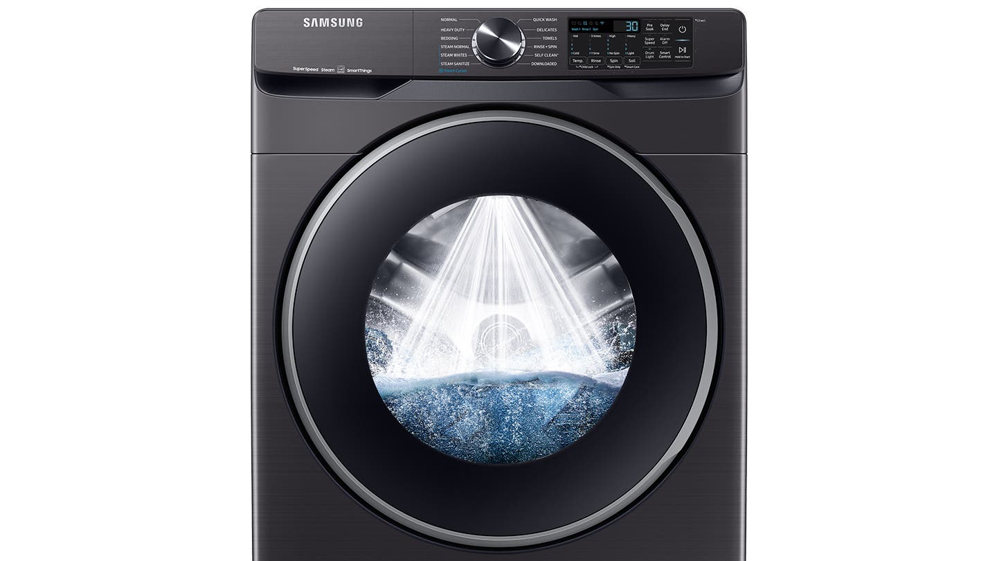 Samsung WF50A8500AV Wash A Full Load In<br>
30 Minutes