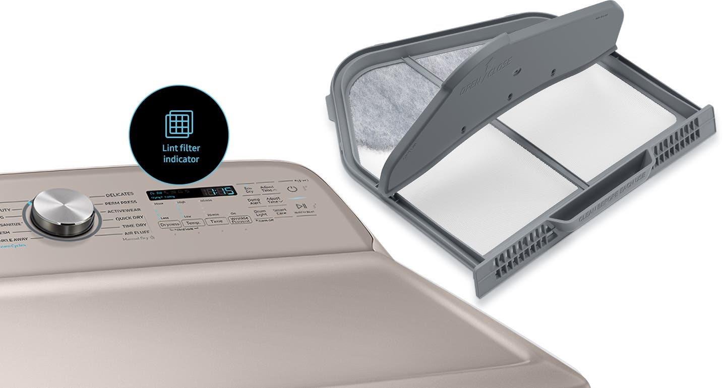 Samsung DVG54R7600V Lint Filter Indicator<br />




