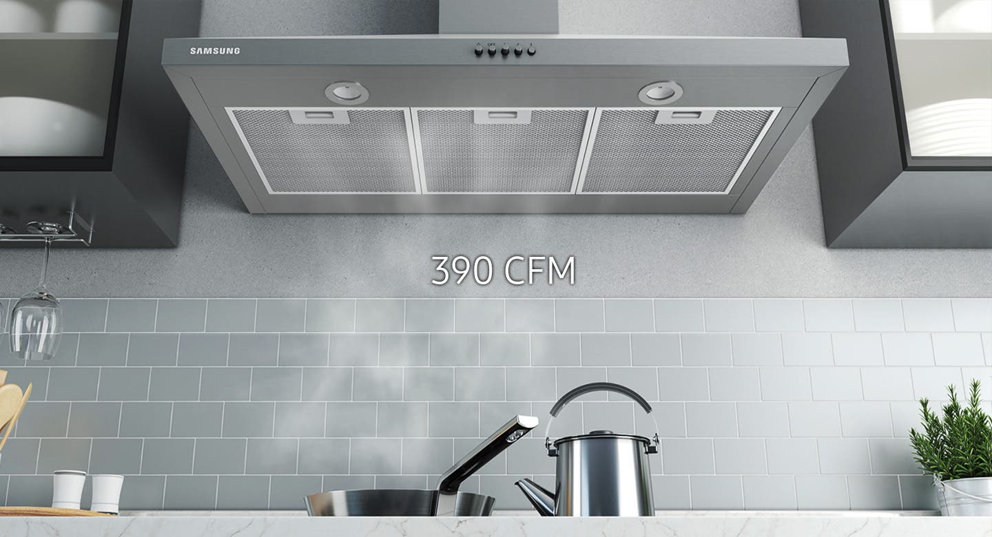 Samsung NK30R5000WG Powerful 390 Cfm<br />


