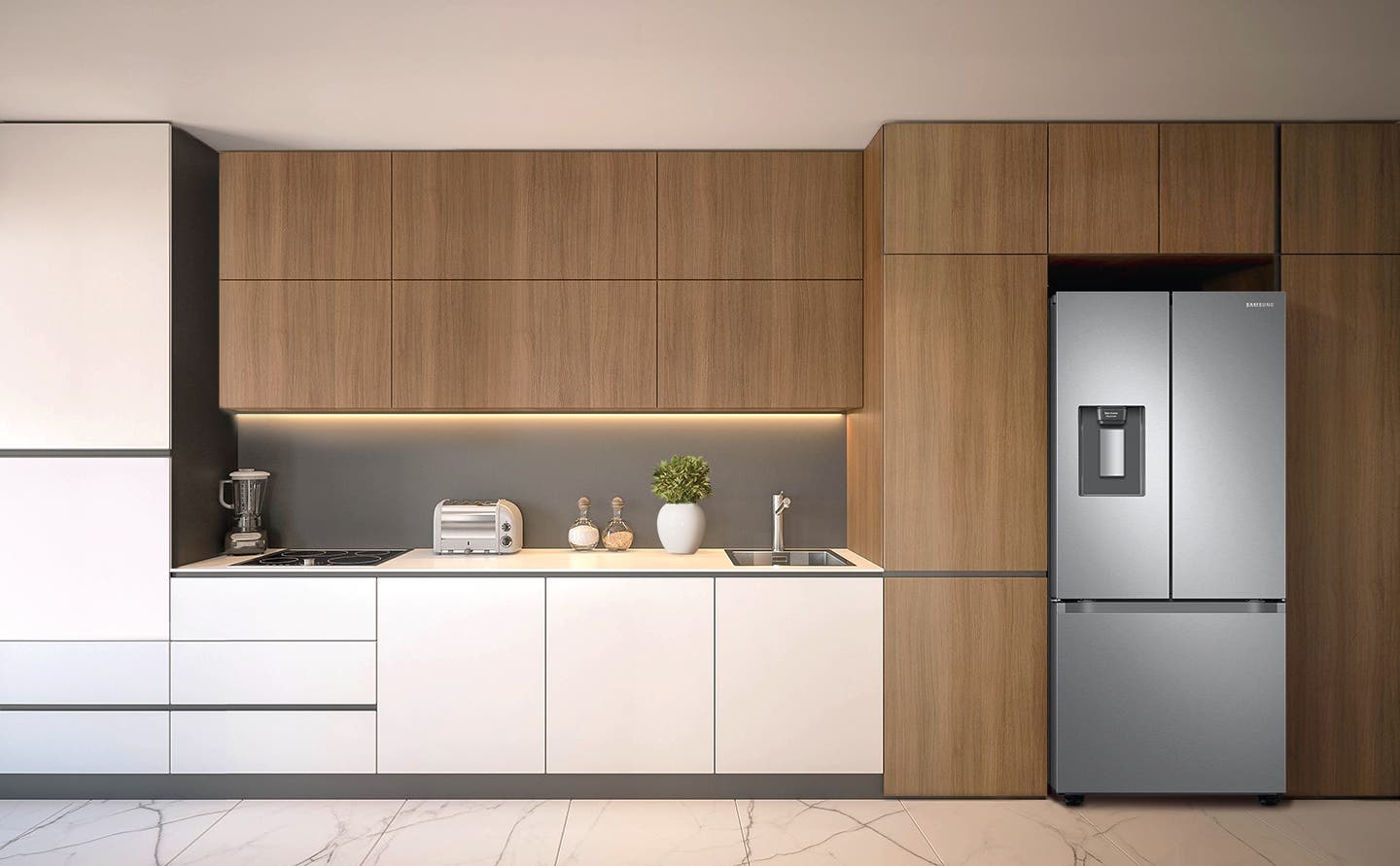 Samsung RF22A4221SG Seamless Design With A Modern Look