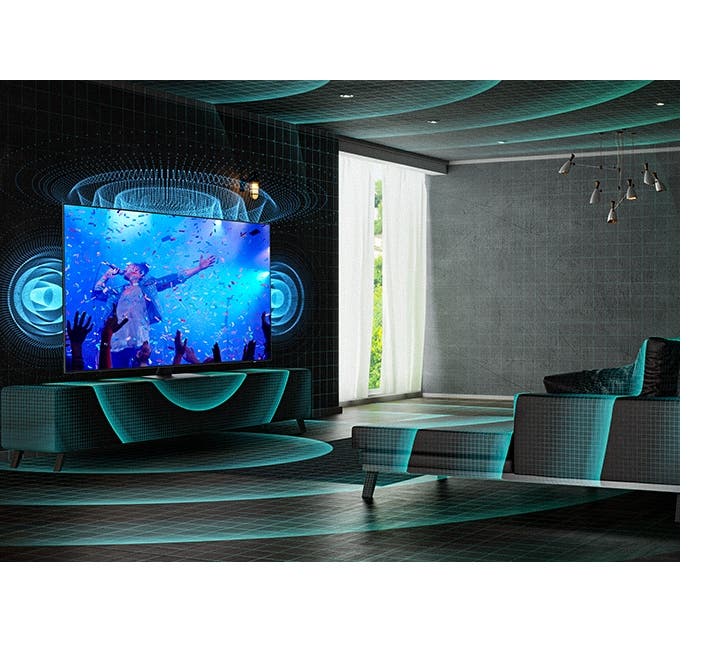 Samsung Electronics QN75Q80BAFXZA Auto-optimized Sound To Fit Your Space