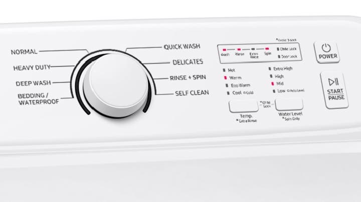 Samsung WA41A3000AWA4 8 Preset Washing Cycles