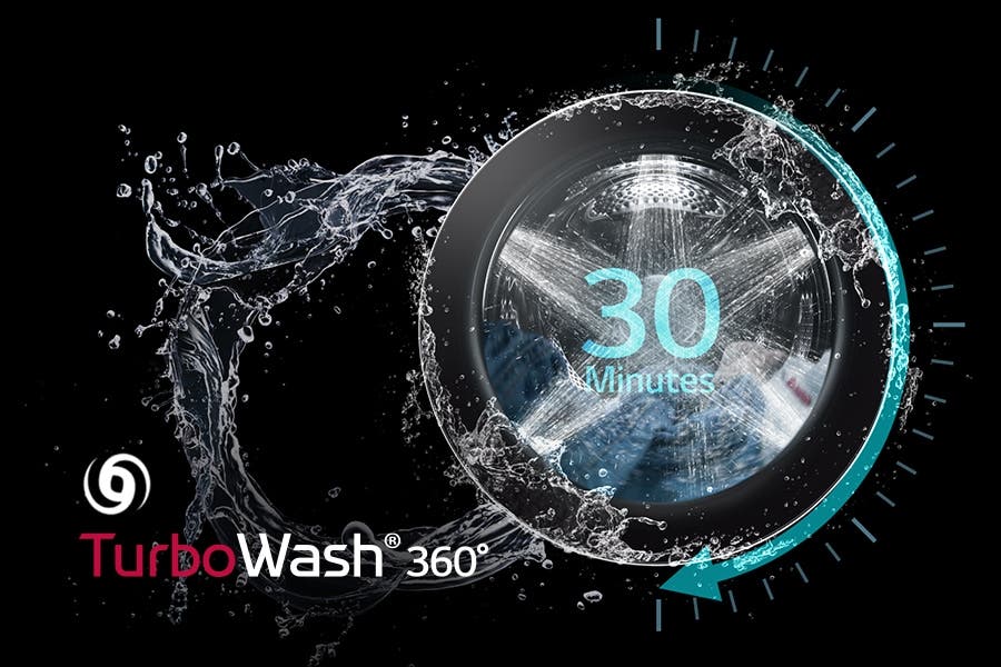 LG WM4080HBA Power Clean Big Loads In 30 Minutes¹