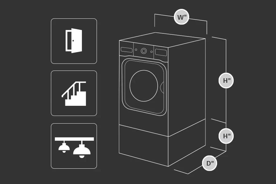 LG WM4080HBA Measure First, Order Right.