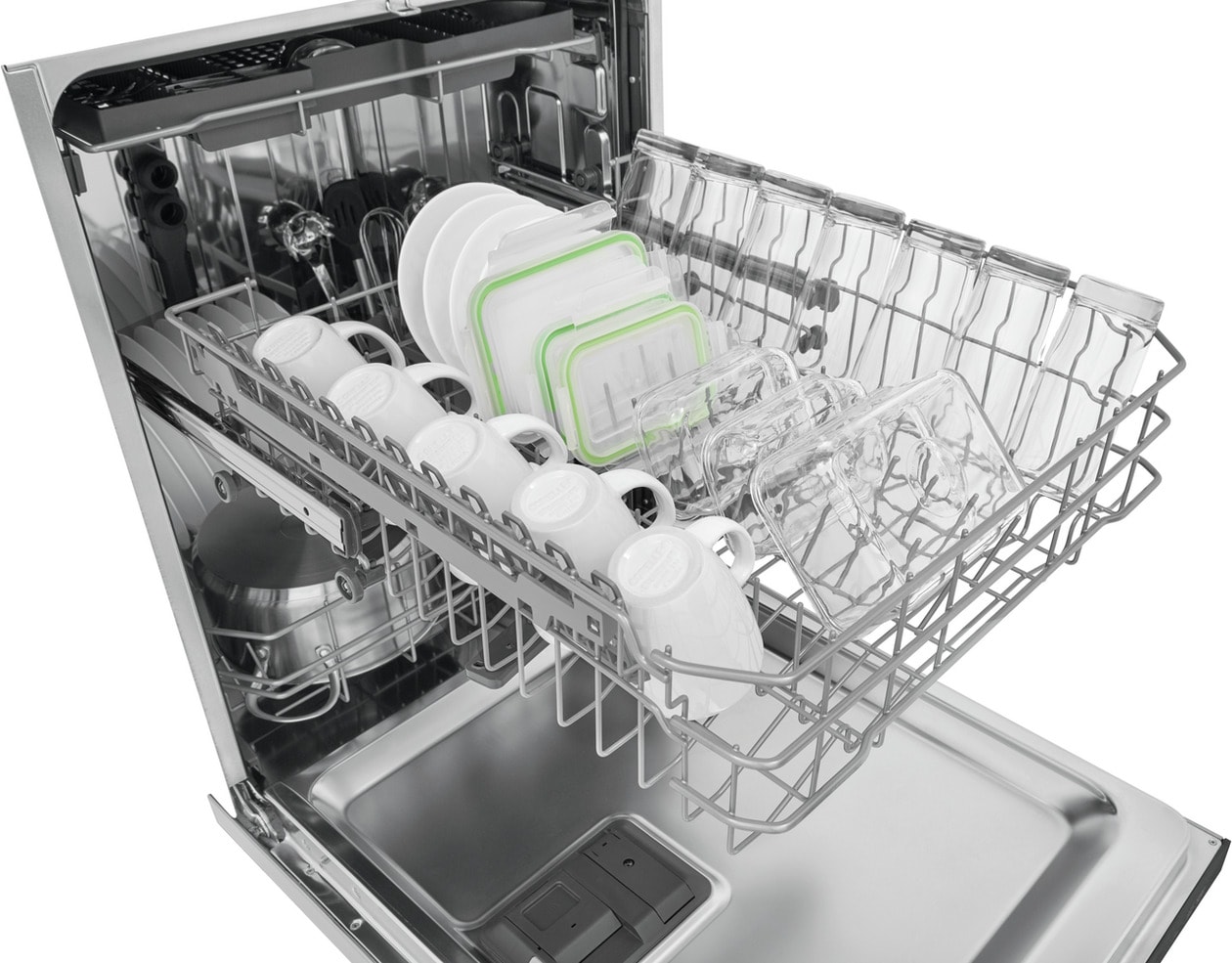 Frigidaire FDSP4501AS Easily Fit Dishes With Adjustable Racks