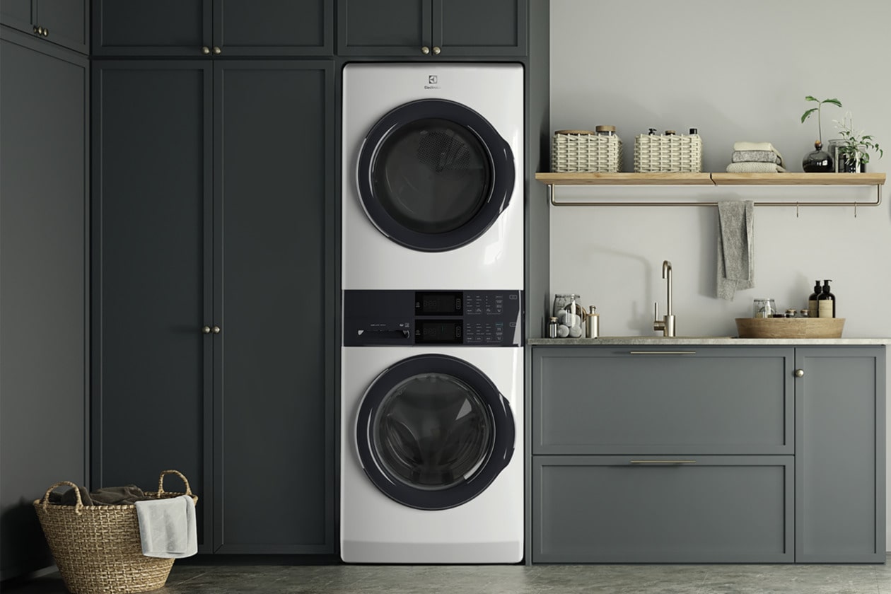 Electrolux ELTE7300AW Vertical Stacked Design That Gives You Back Space