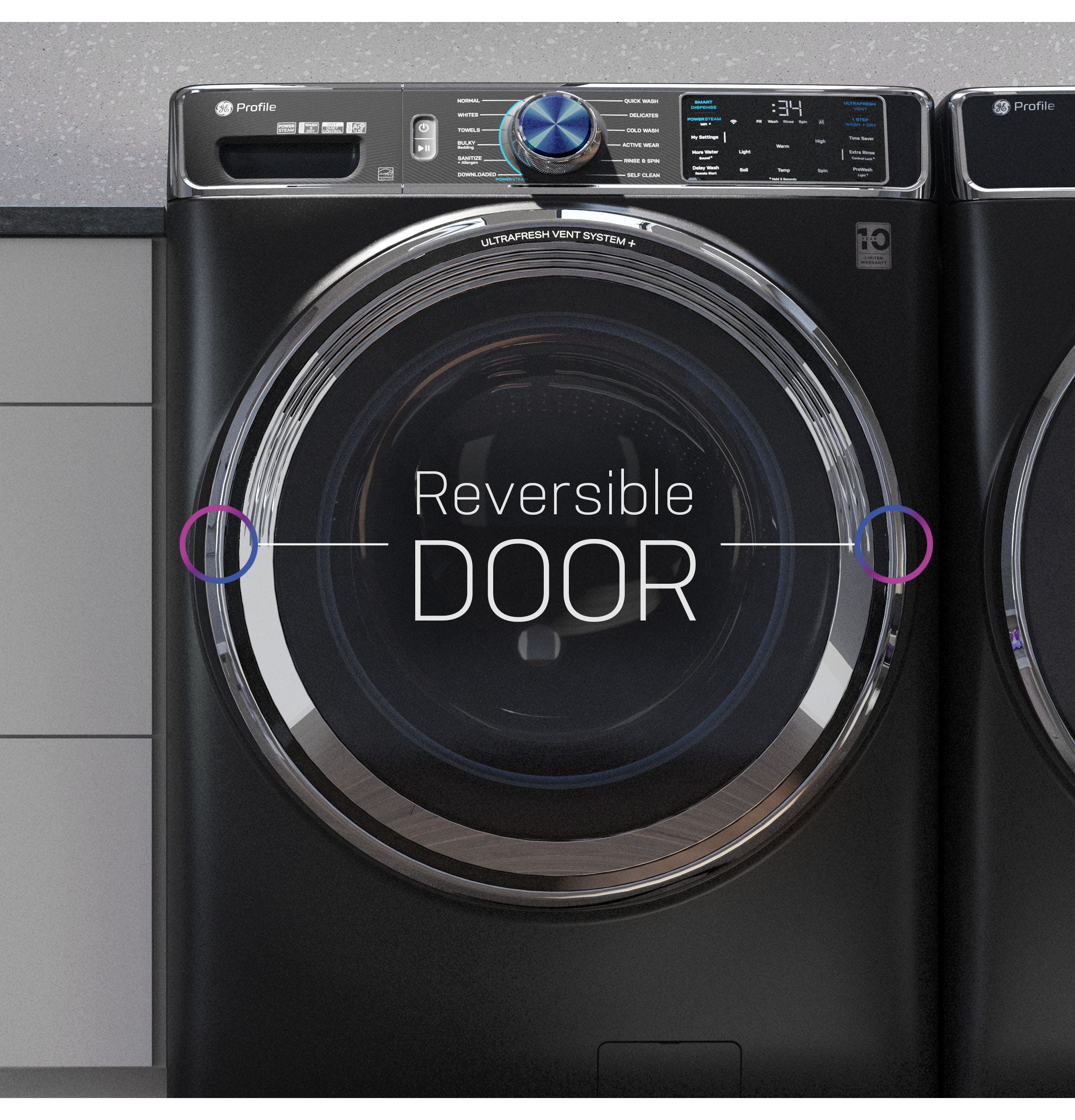 GE PFD87ESSVWW Reversible Door