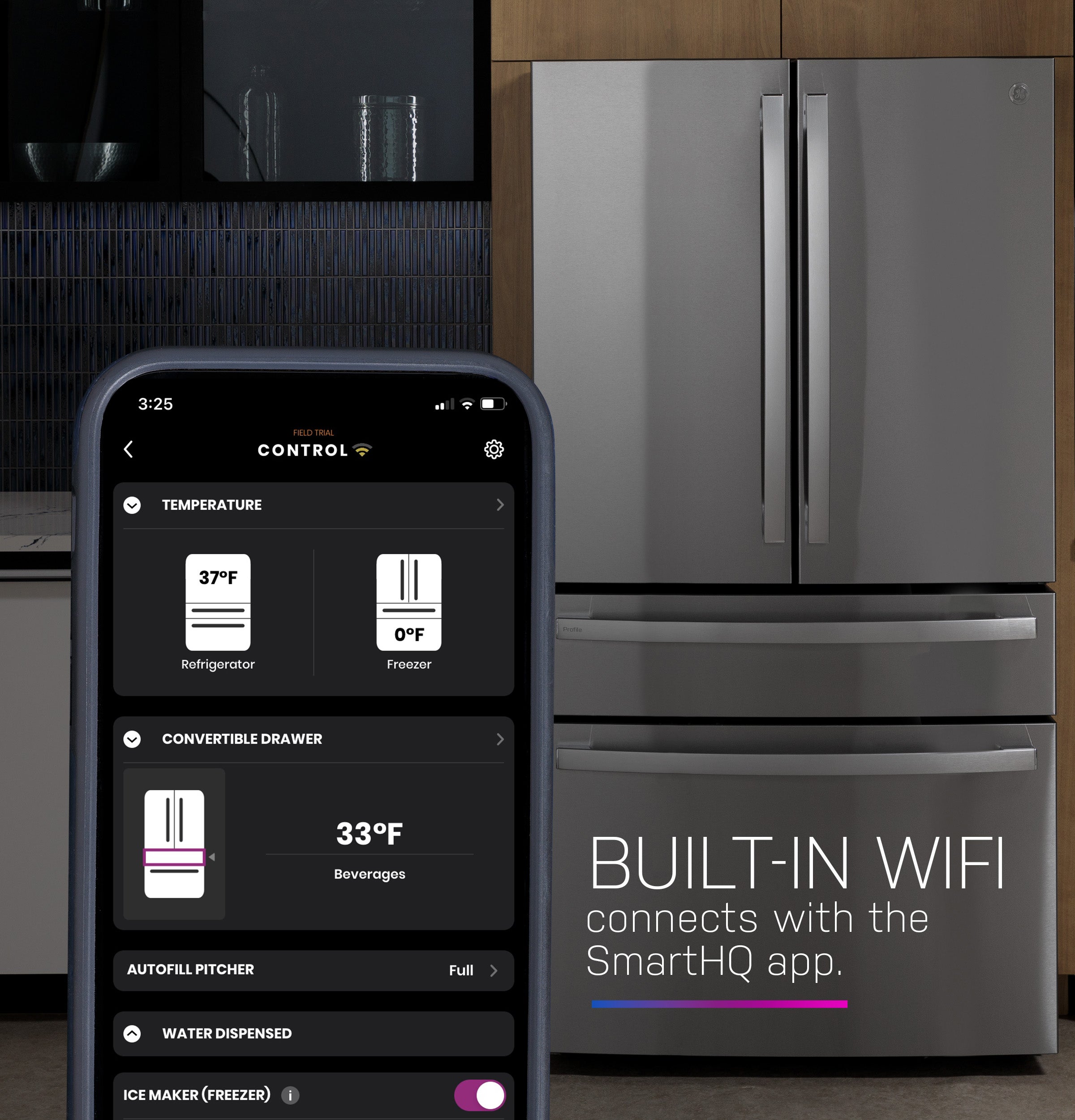 GE PJD23BYWFS Built-in Wifi