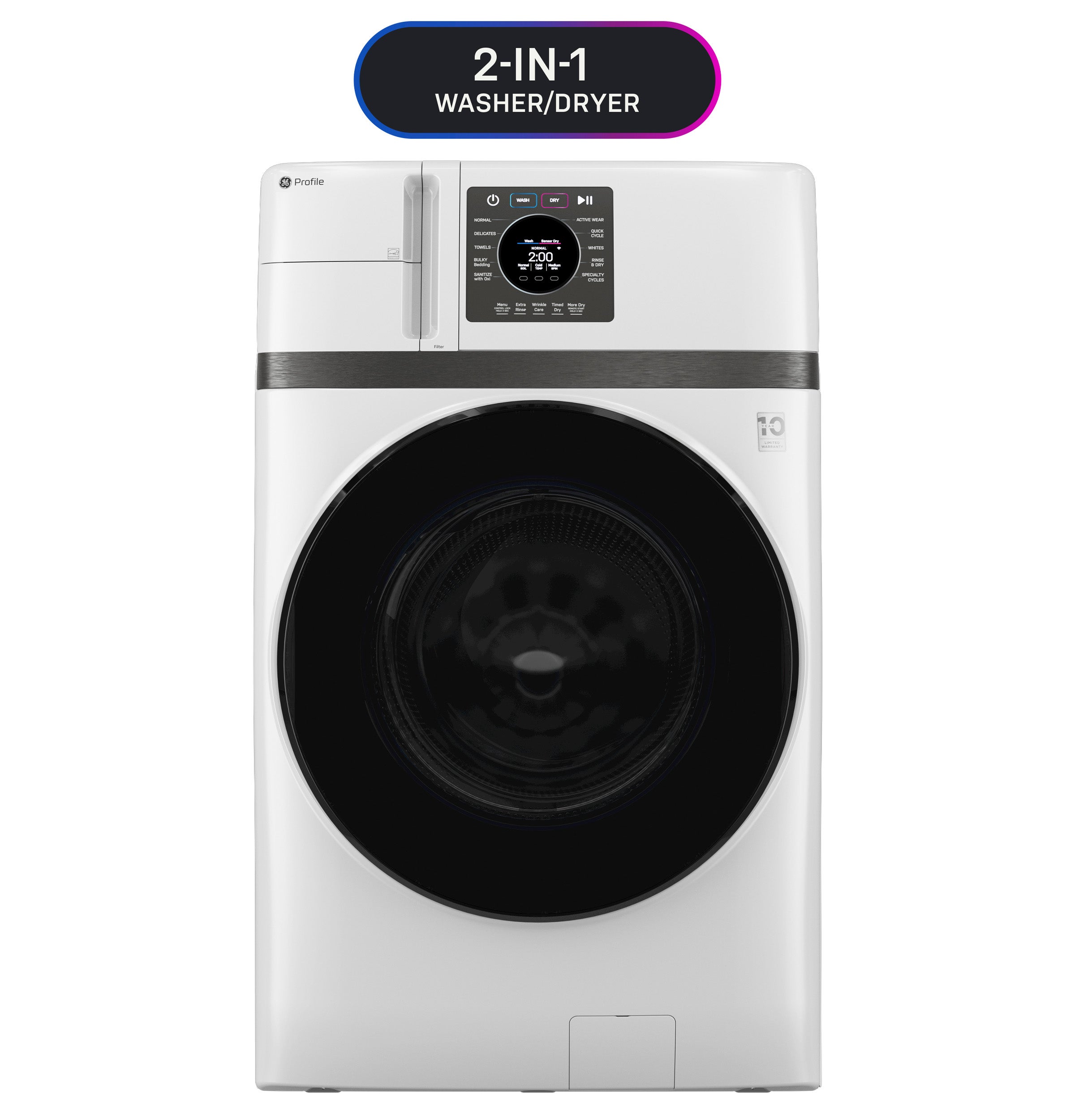 GE PFQ83HSLWWW 2-in-1 Washer/dryer