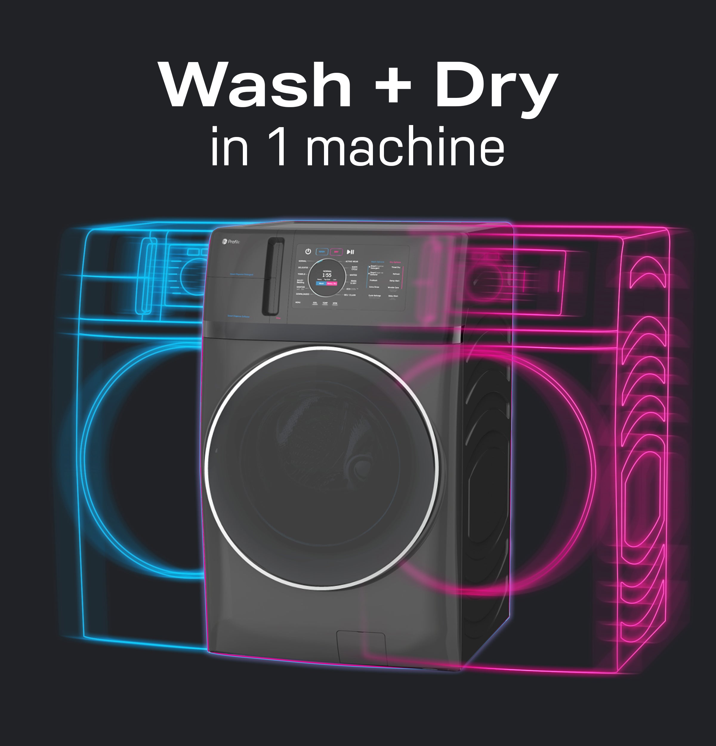 GE PFQ83HSSWWW The One And Done Laundry Experience