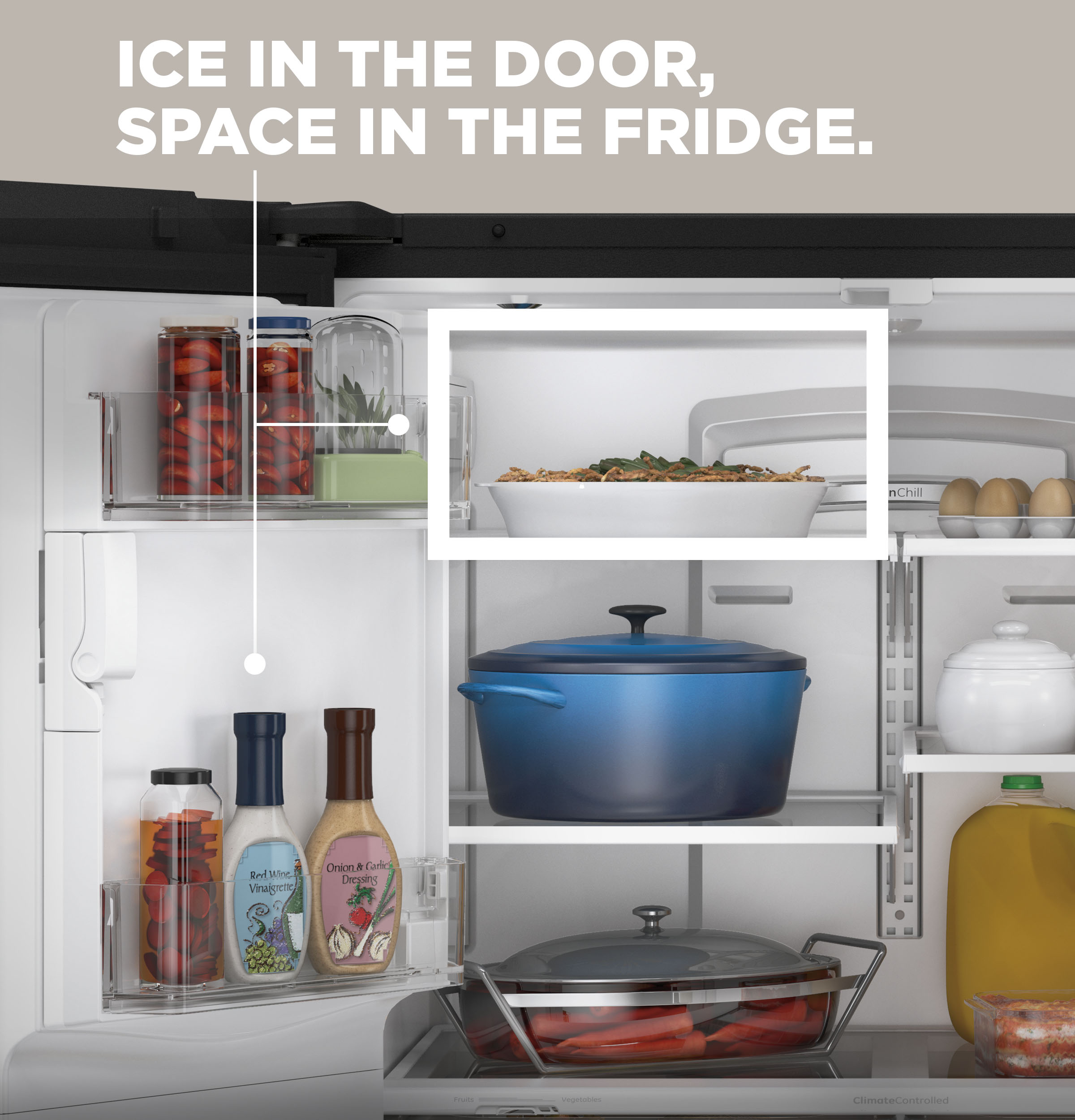 GE GYE21JYMFS Space-saving Icemaker