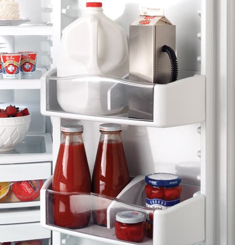 GE PSF26PGWWW Clear Look Adjustable Door Bins