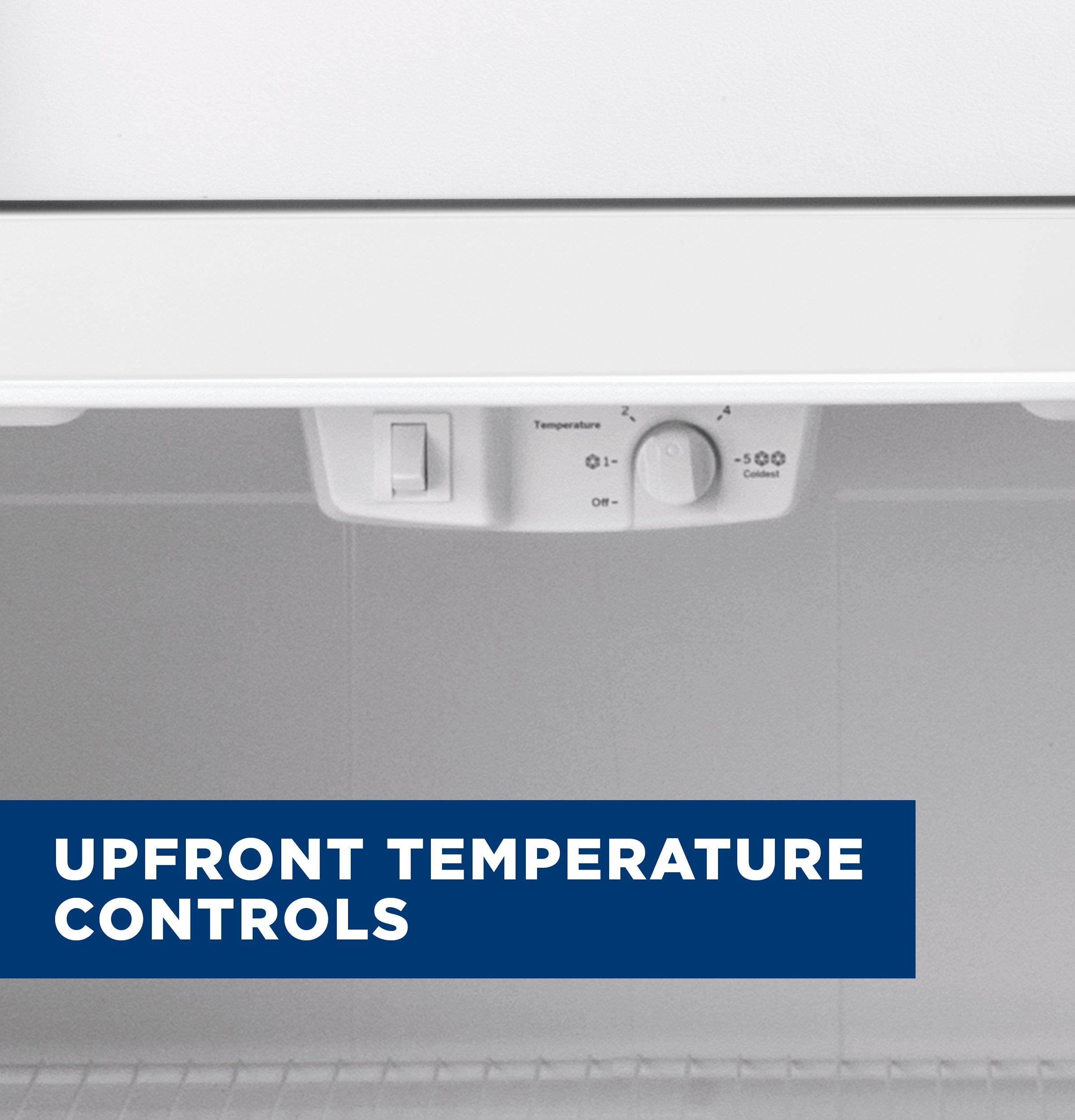 GE GDSC3KCYWW Upfront Temperature Controls