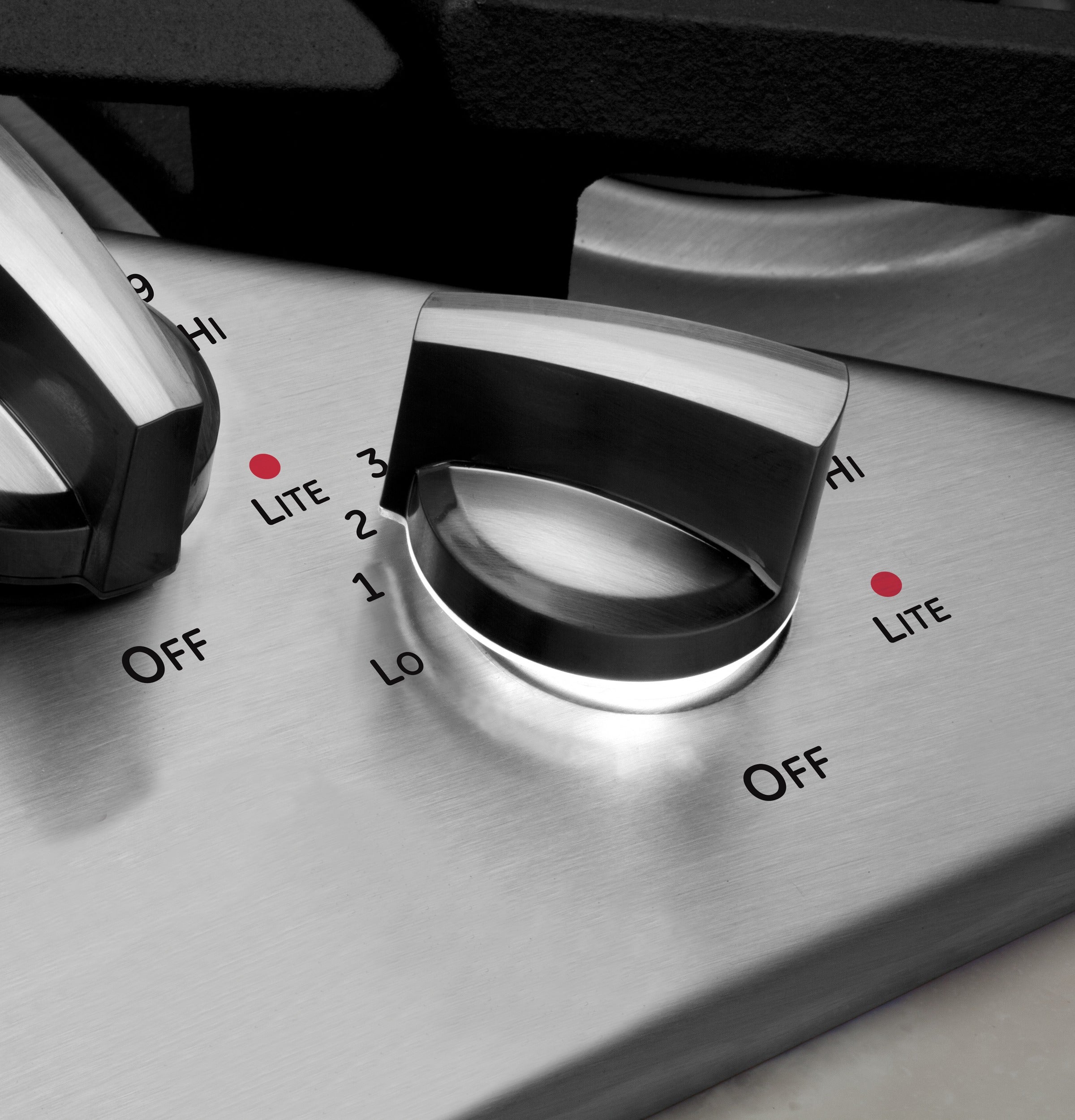 GE PGP959SETSS White Led Backlit Knobs