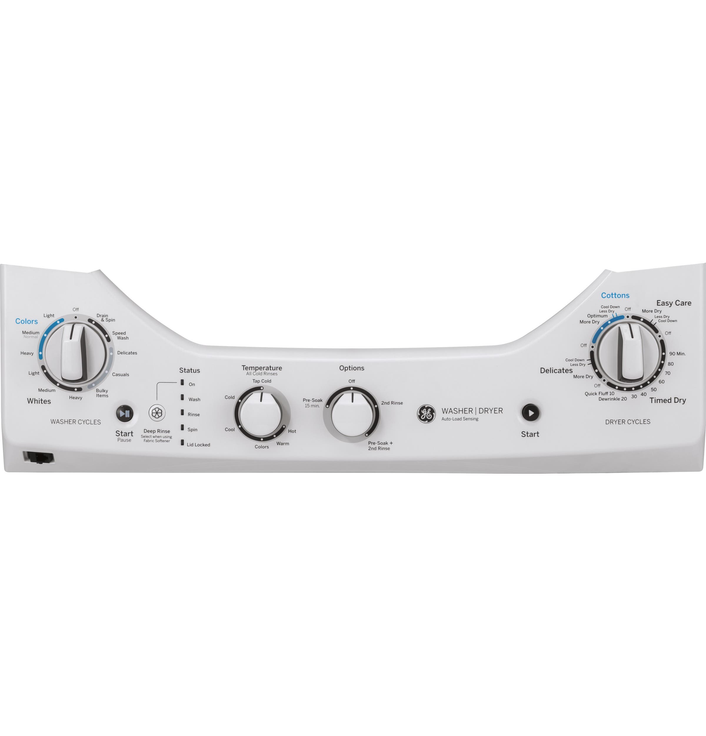 GE GTUP270GMWW Rotary- Electromechanical Controls (dryer)