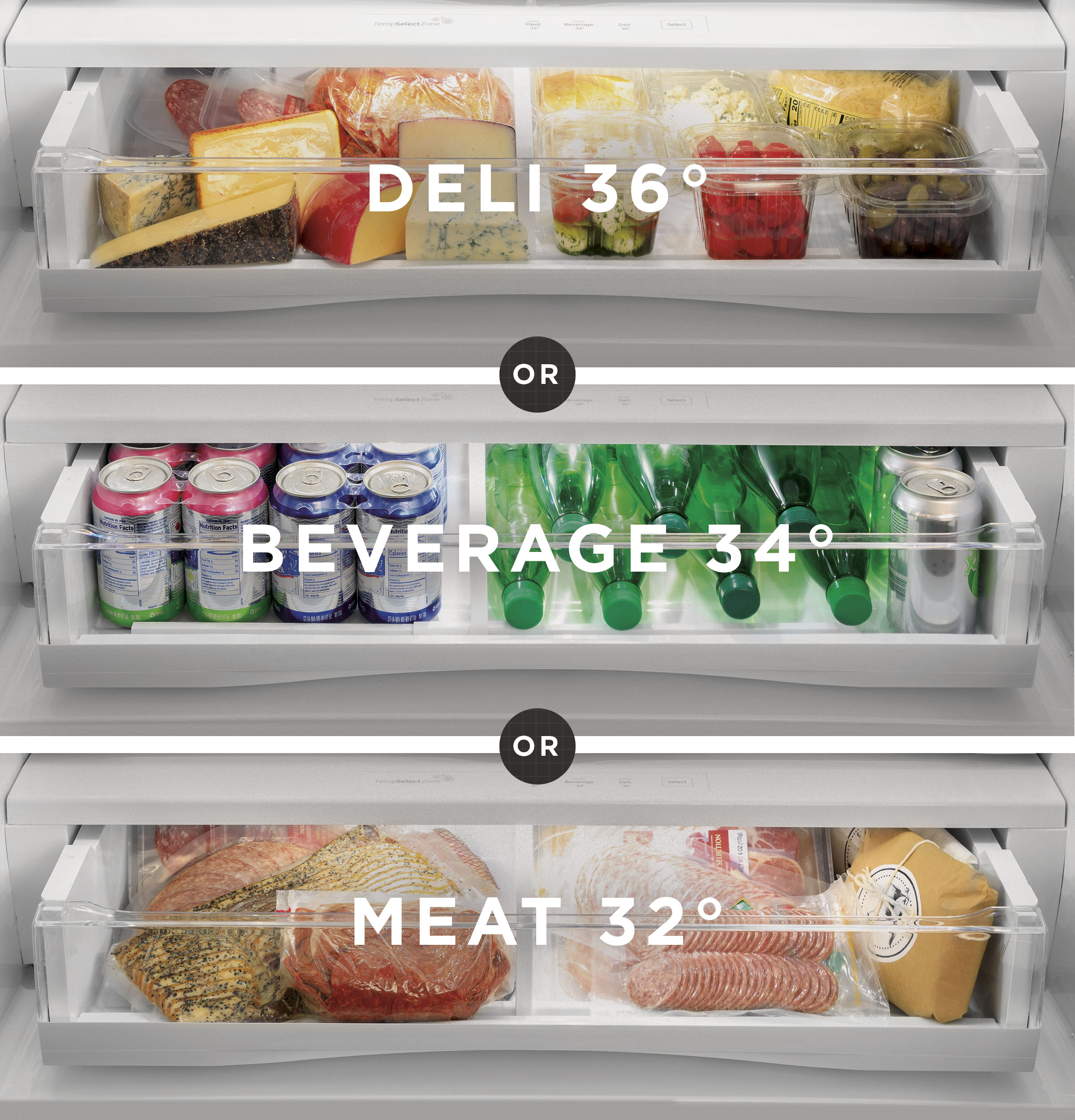 GE PFE28RSHSS Full-width Electronic Temperature-controlled Drawer With Led Lights
