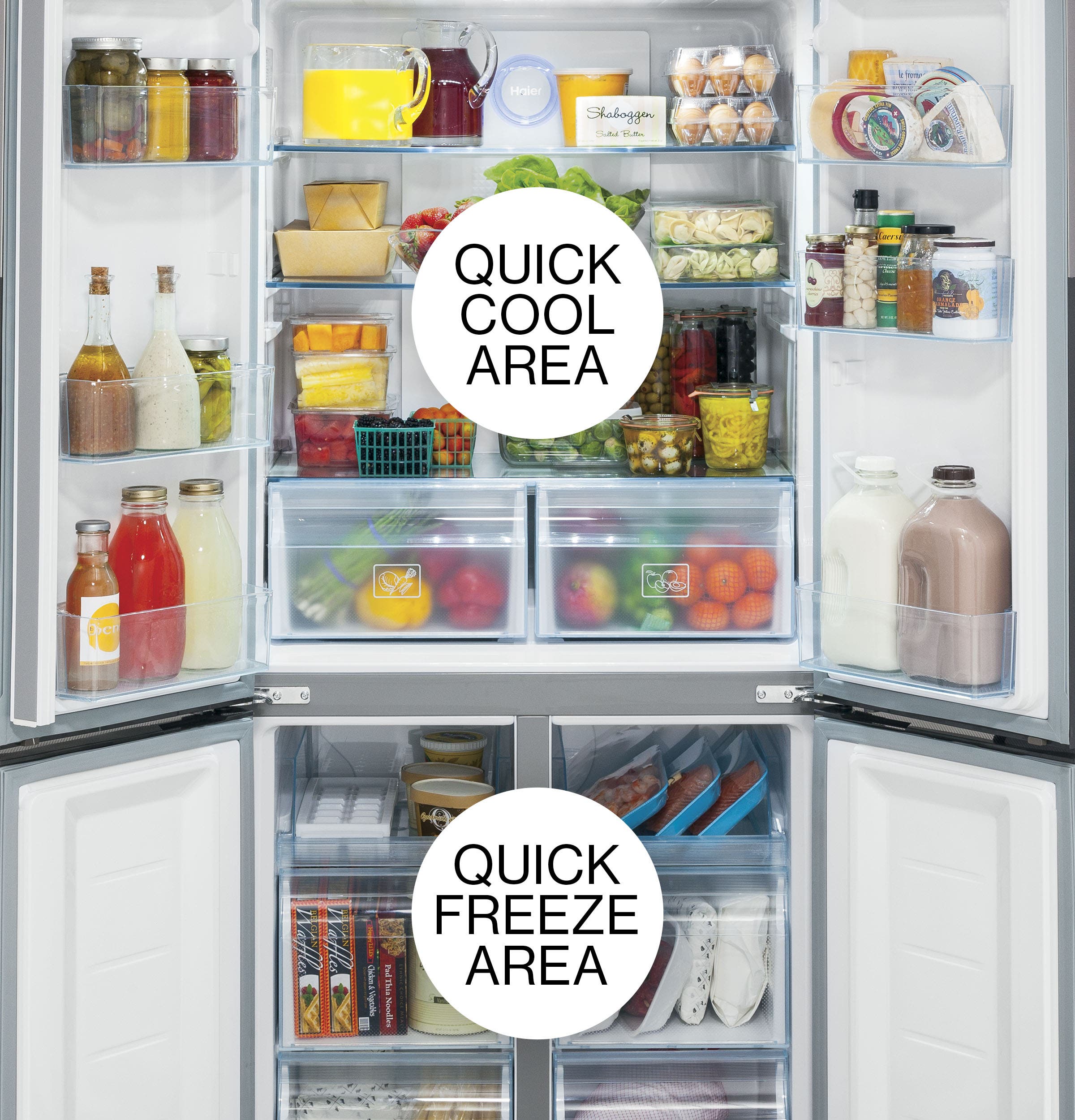 Haier HRF15N3BGF Quick Cool And Quick Freeze Functions