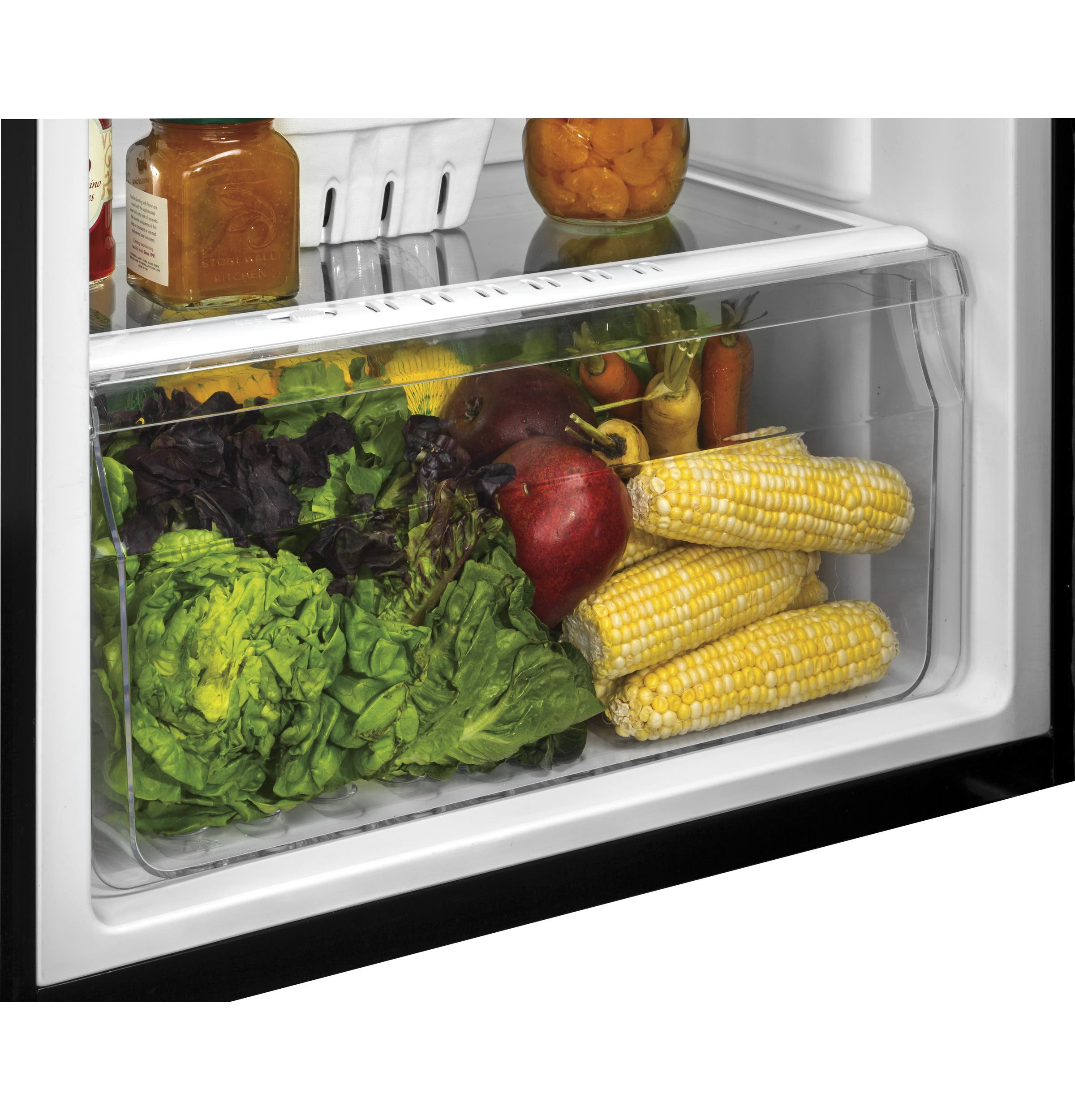 Haier HRT18R1APB Clear, Humidity Controlled Crisper Drawers