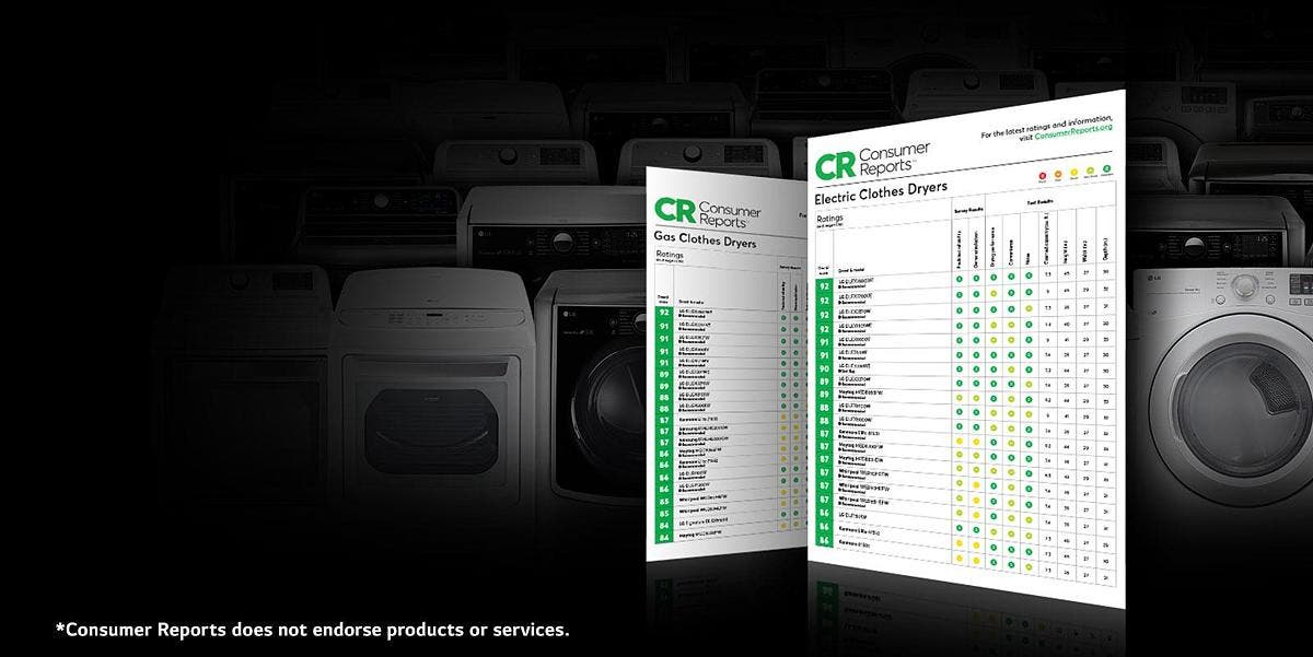 LG DLGX3371W See How Lg Dryers Were Rated By Consumer Reports