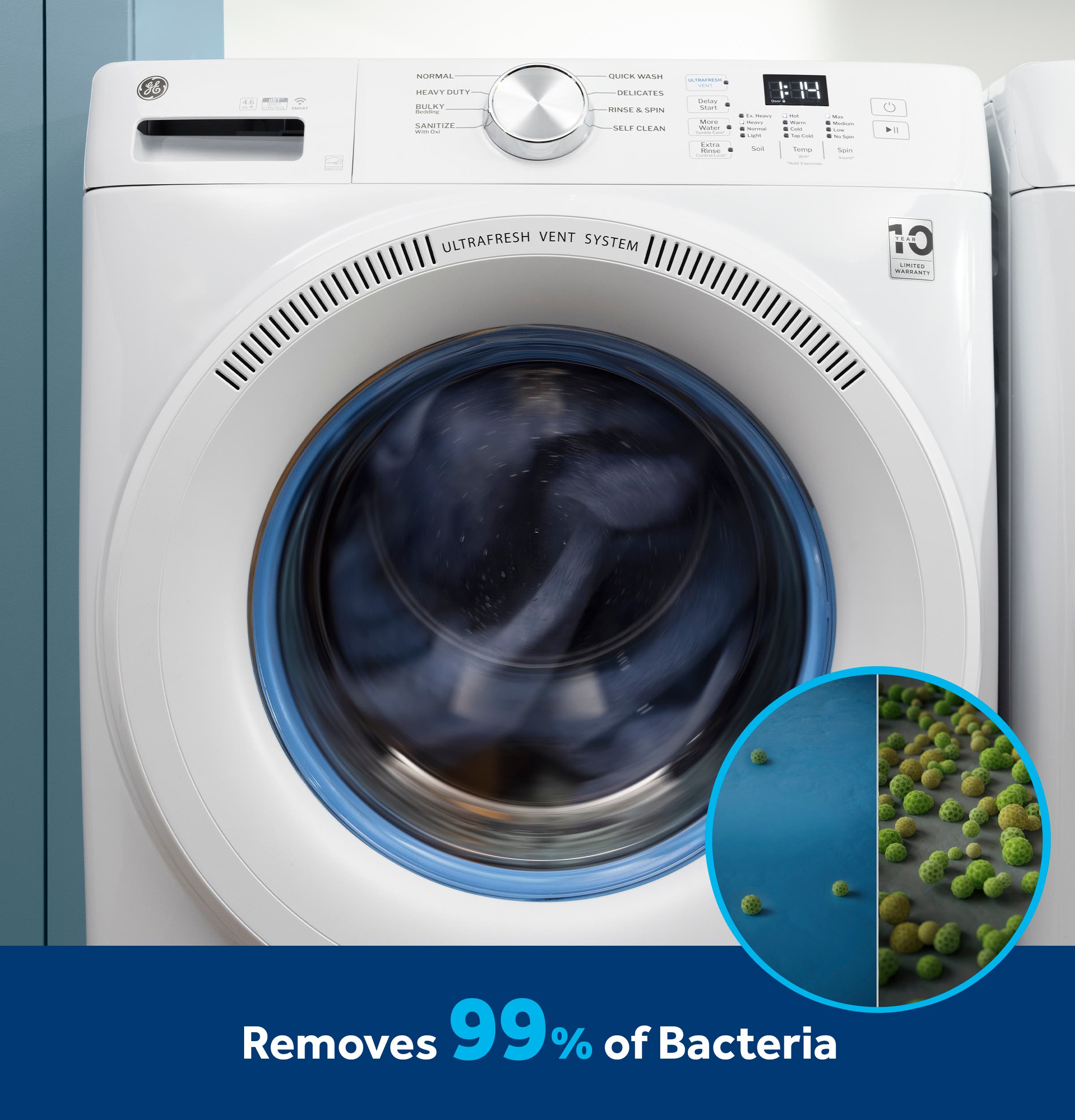 GE GFW350SSYWW Sanitize With Oxi