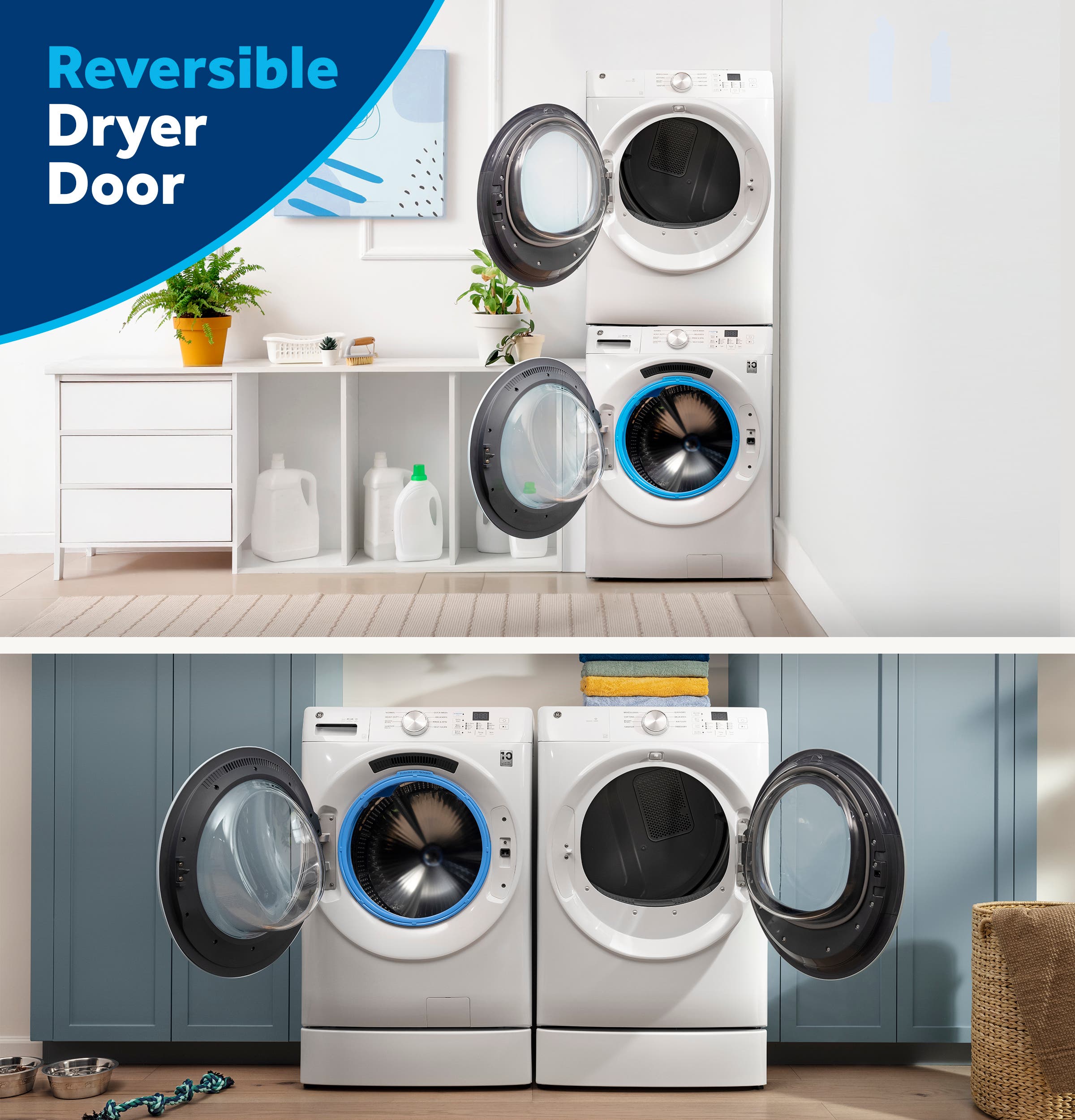 GE GFD35GSSYWW Reversible Door