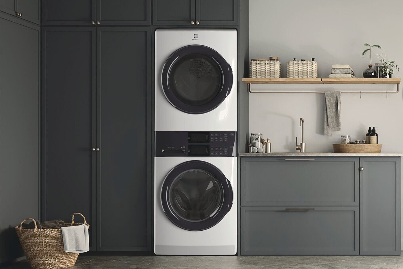 Electrolux ELTE7300AD Vertical Stacked Design That Gives You Back Space