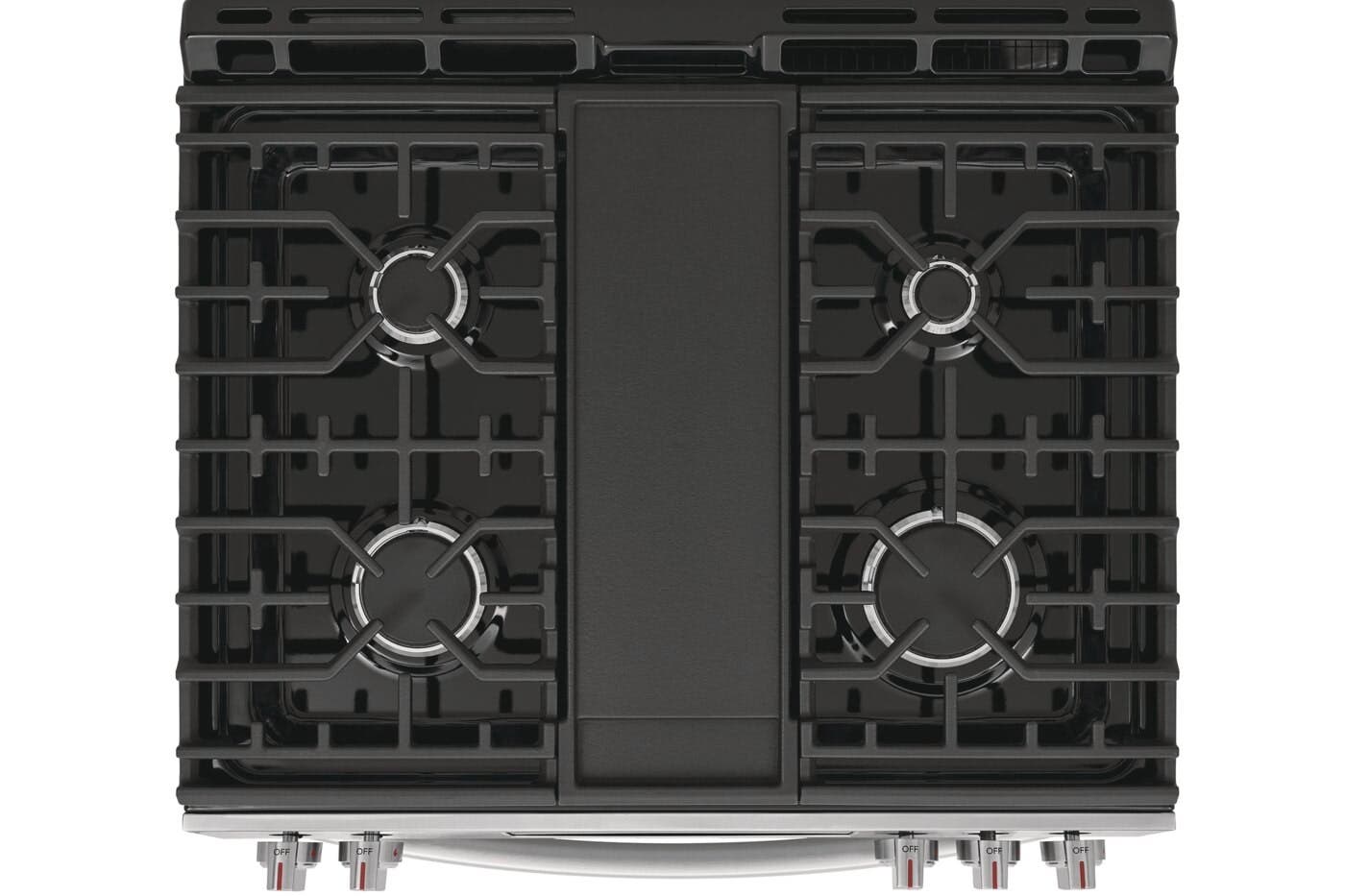 Frigidaire GCFG3070BF Five Burners + Integrated Griddle