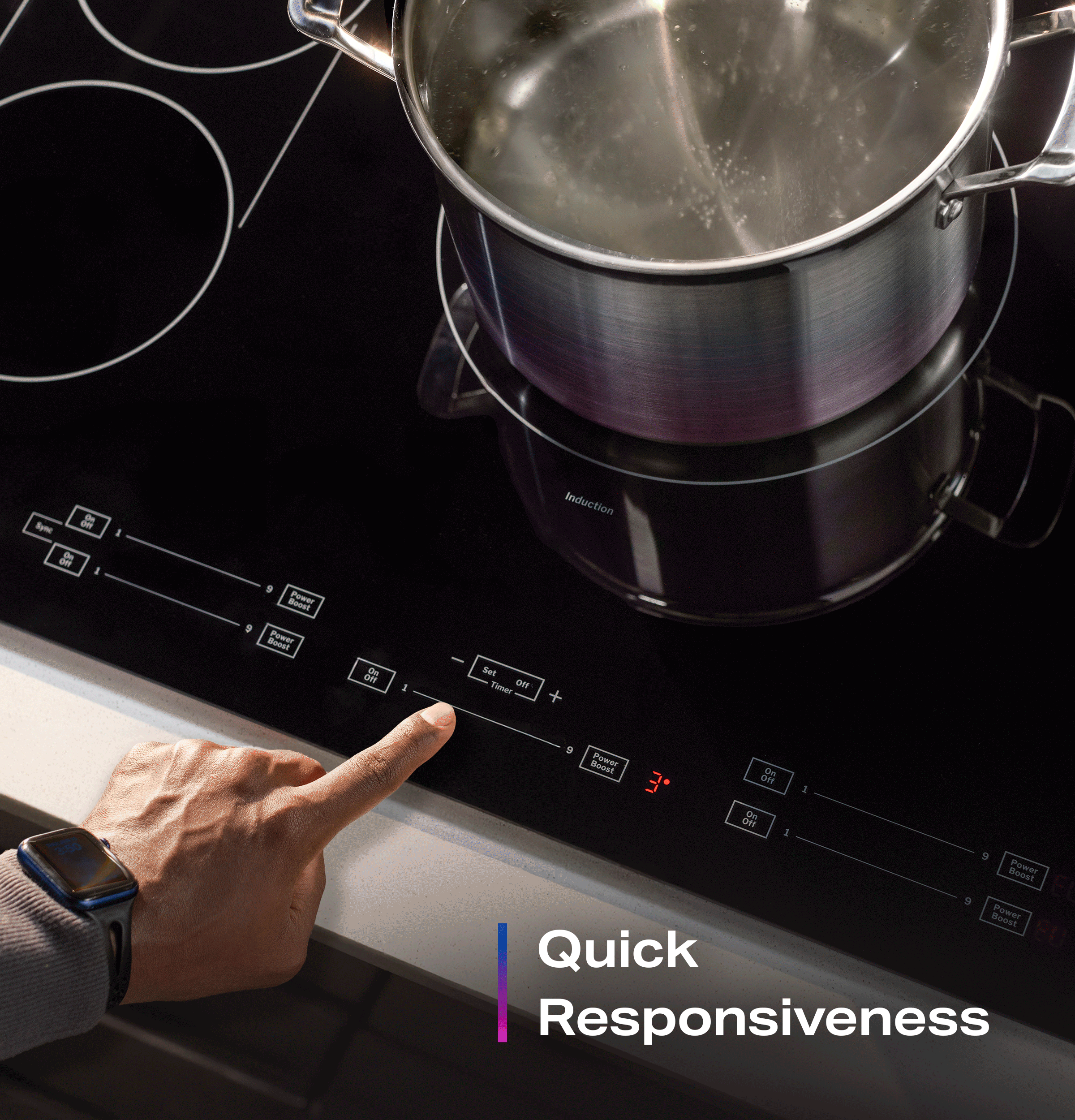 GE PHP6036DWBB Quick Responsiveness