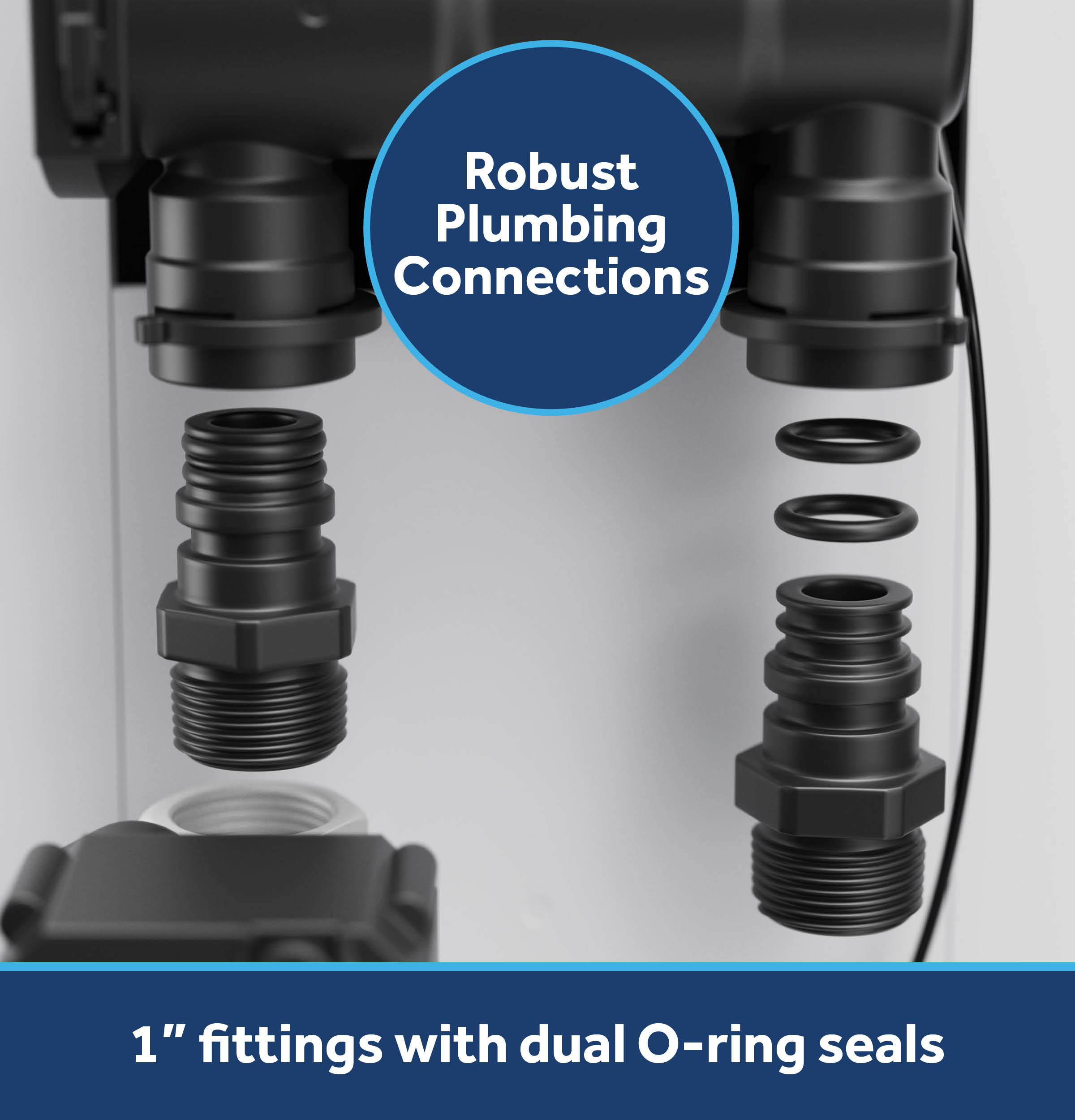 GE GXMD30W Robust Plumbing Connections