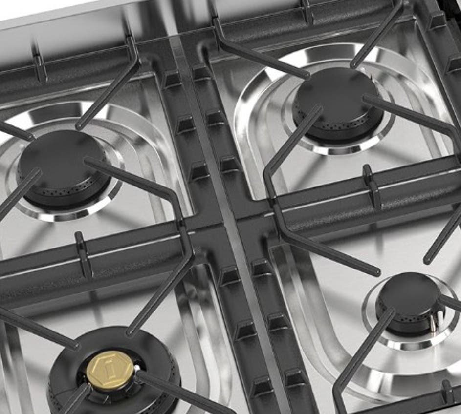 Ilve UM36FNR3WHG Total Black Brass Burner With Non-stick Nanotechnological Coating
