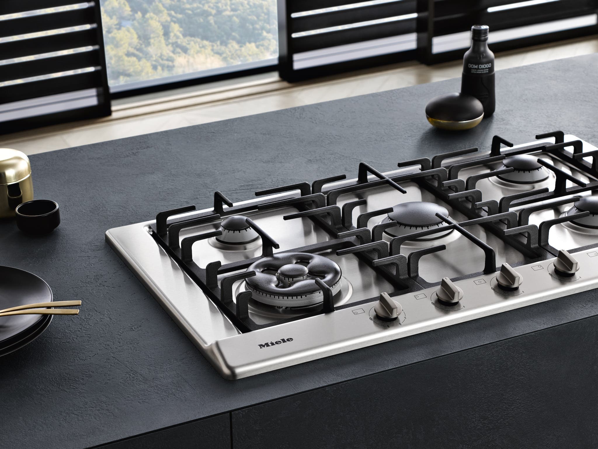 Miele KM30541GSS Enamelled Grates And Grates And Burner Cap