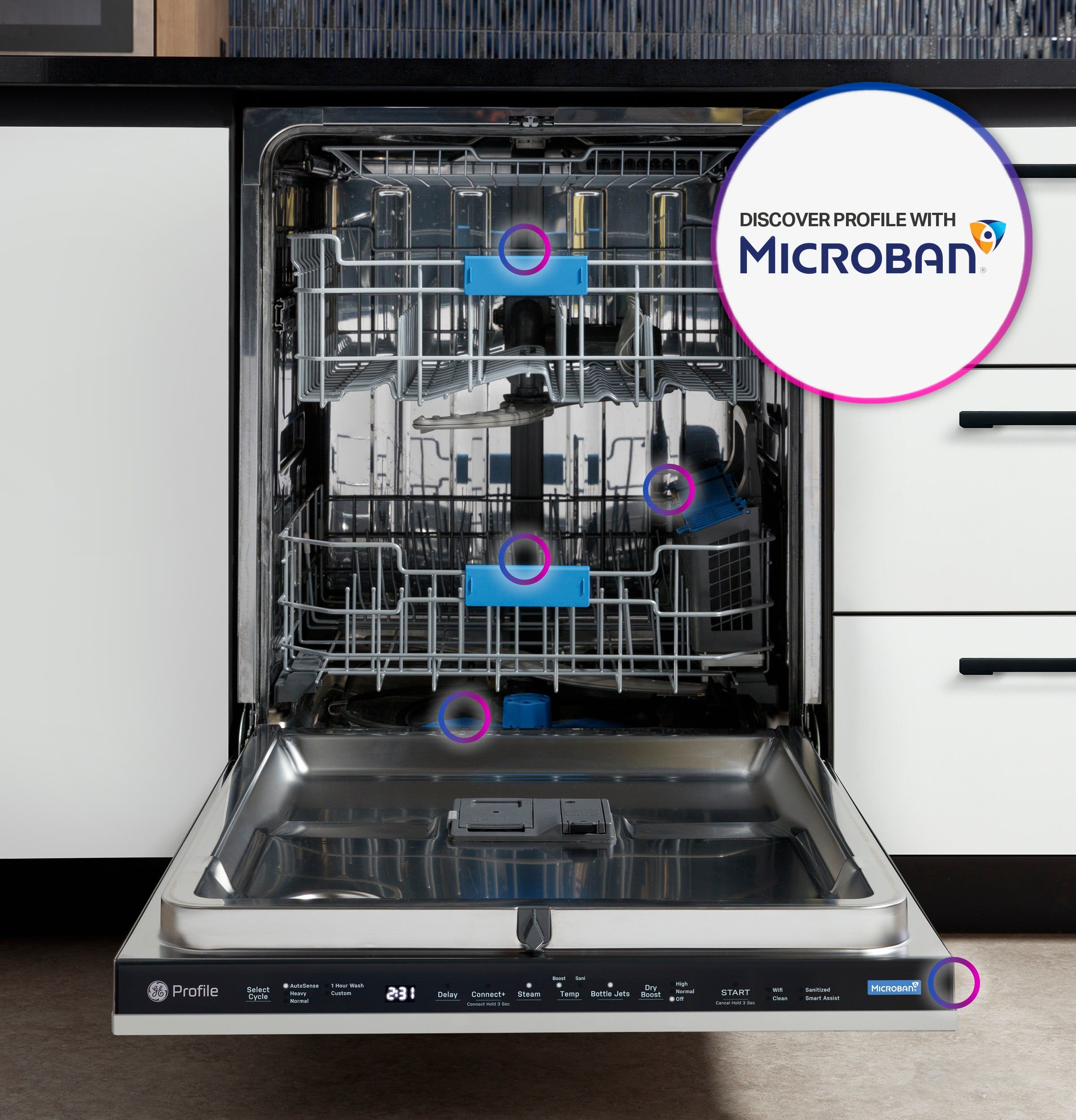 GE PDT715SIYII Microban® Antimicrobial Technology